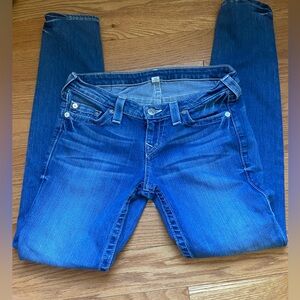 True Religion Women's Blue Skinny Jeans EUC